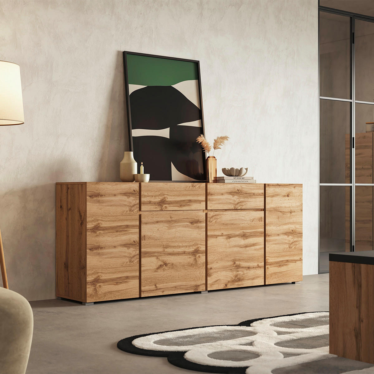 SIDEBOARD Maxis Dřevo - hnědá, kompozitní dřevo (195/78/40cm) - Petits-meubles