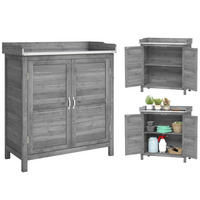 GARTENSCHRANK DE-09235 Grau - Grau, Holz (40/92/83cm) - ComfortXL