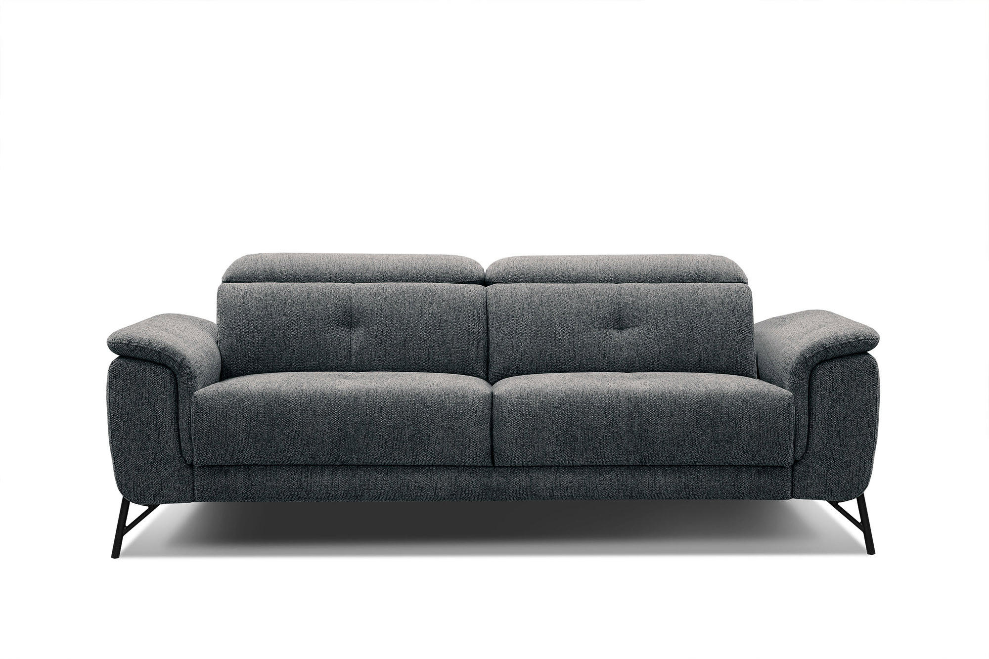 SOFA AVENA 3-Sitzer, dunkelgrau - Dunkelgrau, Holzwerkstoff/Textil (204/80/108cm) - Courtois Laville