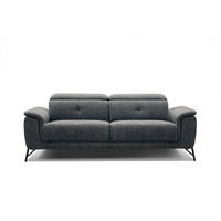SOFA AVENA 3-Sitzer, dunkelgrau - Dunkelgrau, Holzwerkstoff/Textil (204/80/108cm) - Courtois Laville