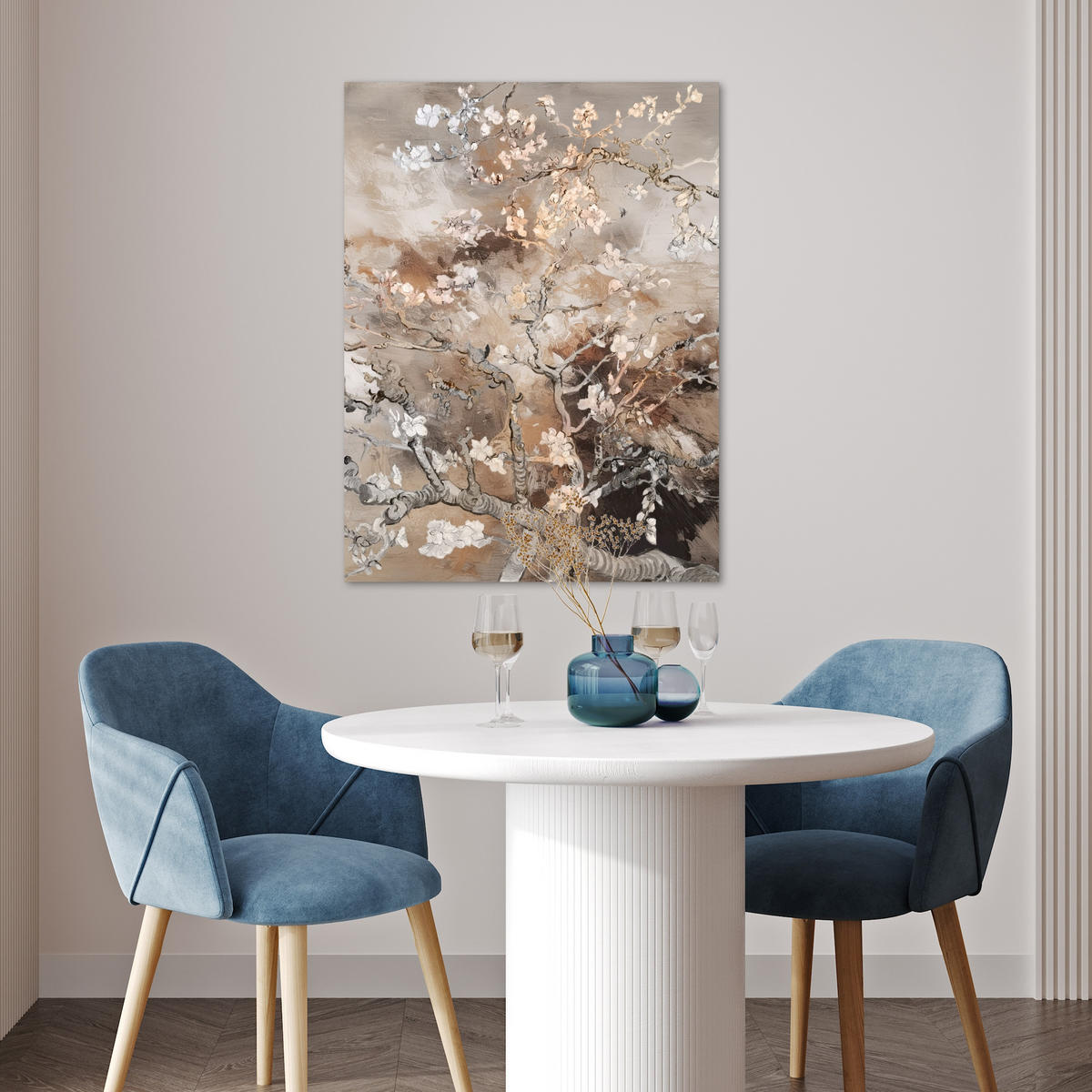 PLAKÁT Mandlový květ - Umění - Van Gogh - Béžová - Abstraktní 60x80 cm - hnědá, papír (60/80/0.1cm) - MuchoWow