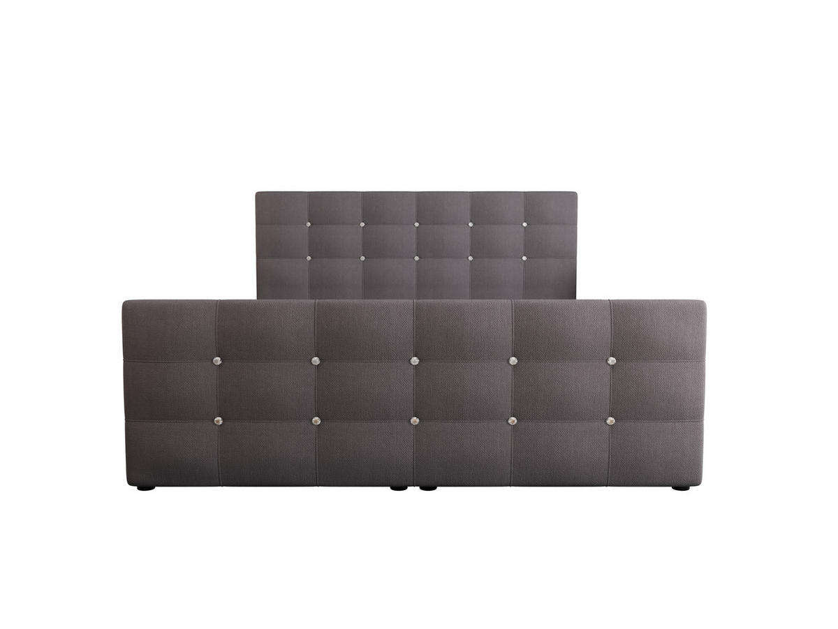 BOXBETT KLEO 180x200, mit Matratze H3 und Topper, Cosmic 160 - Hellgrau, Holz/Kunststoff (180/200cm) - Bedante