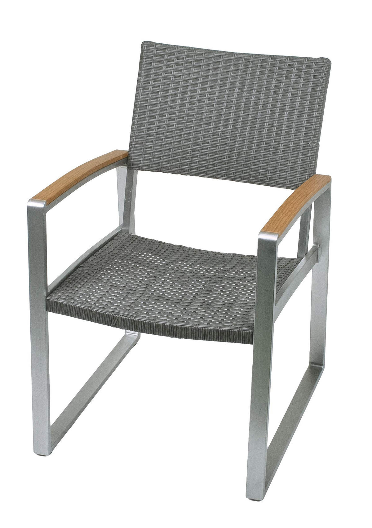 GARTEN-SITZGRUPPE Andy 5-teilig Kunststoffgeflecht - Hellbraun, Kunststoff - DELUKE