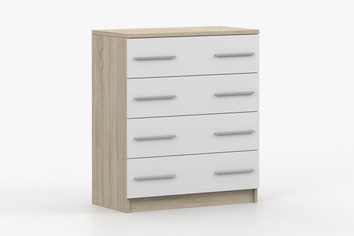 JUGENDZIMMER-SET TILL 06 PLUS 4-teilig in Eiche Sonoma / Weiß matt - Eichefarben/Weiß, Holzwerkstoff (410/200/61cm) - Deine Möbel 24