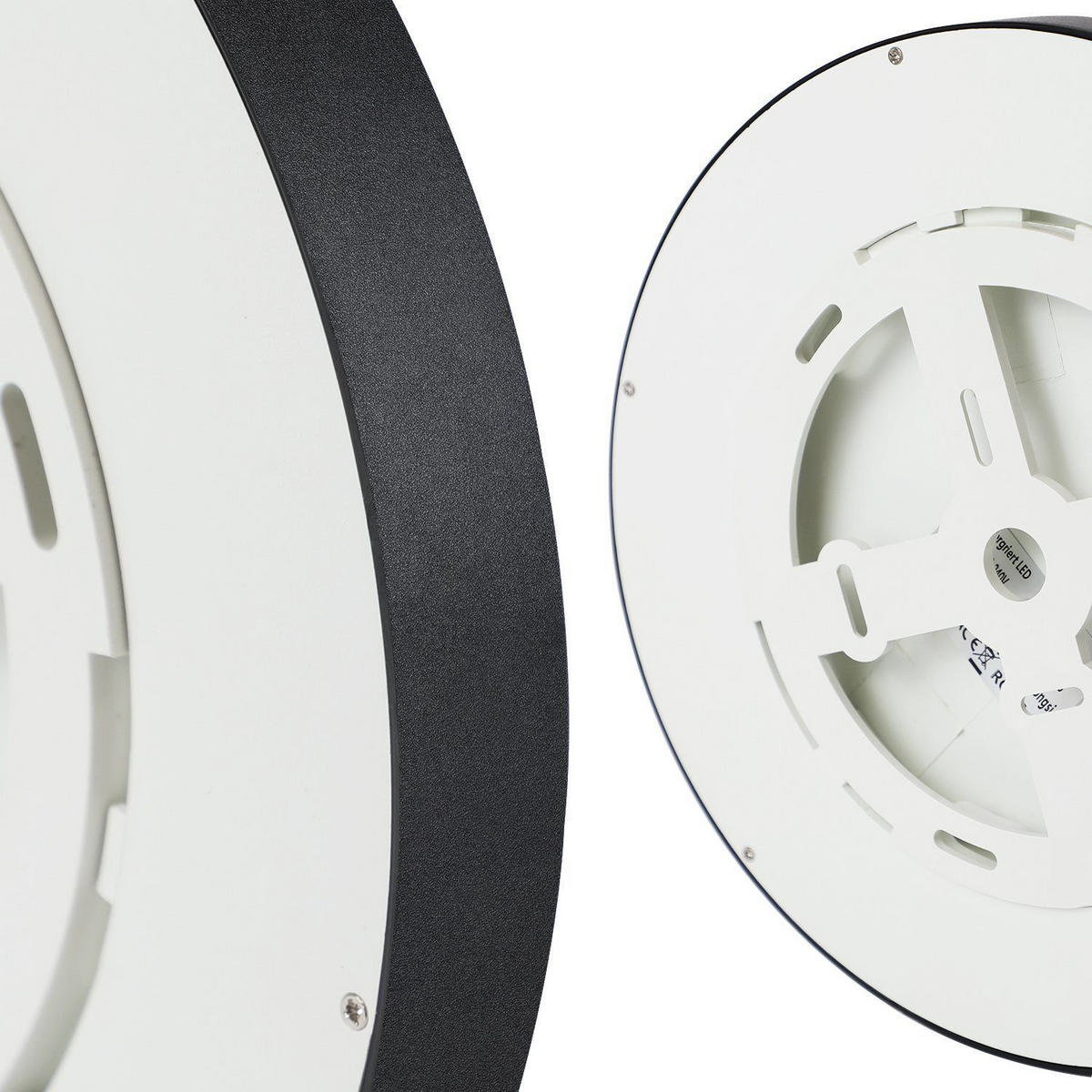 LED-DECKENLEUCHTE Lohnzahn 23.0/2.5/23.0 cm - Schwarz, Kunststoff (23/23/2.5cm) - ZMH