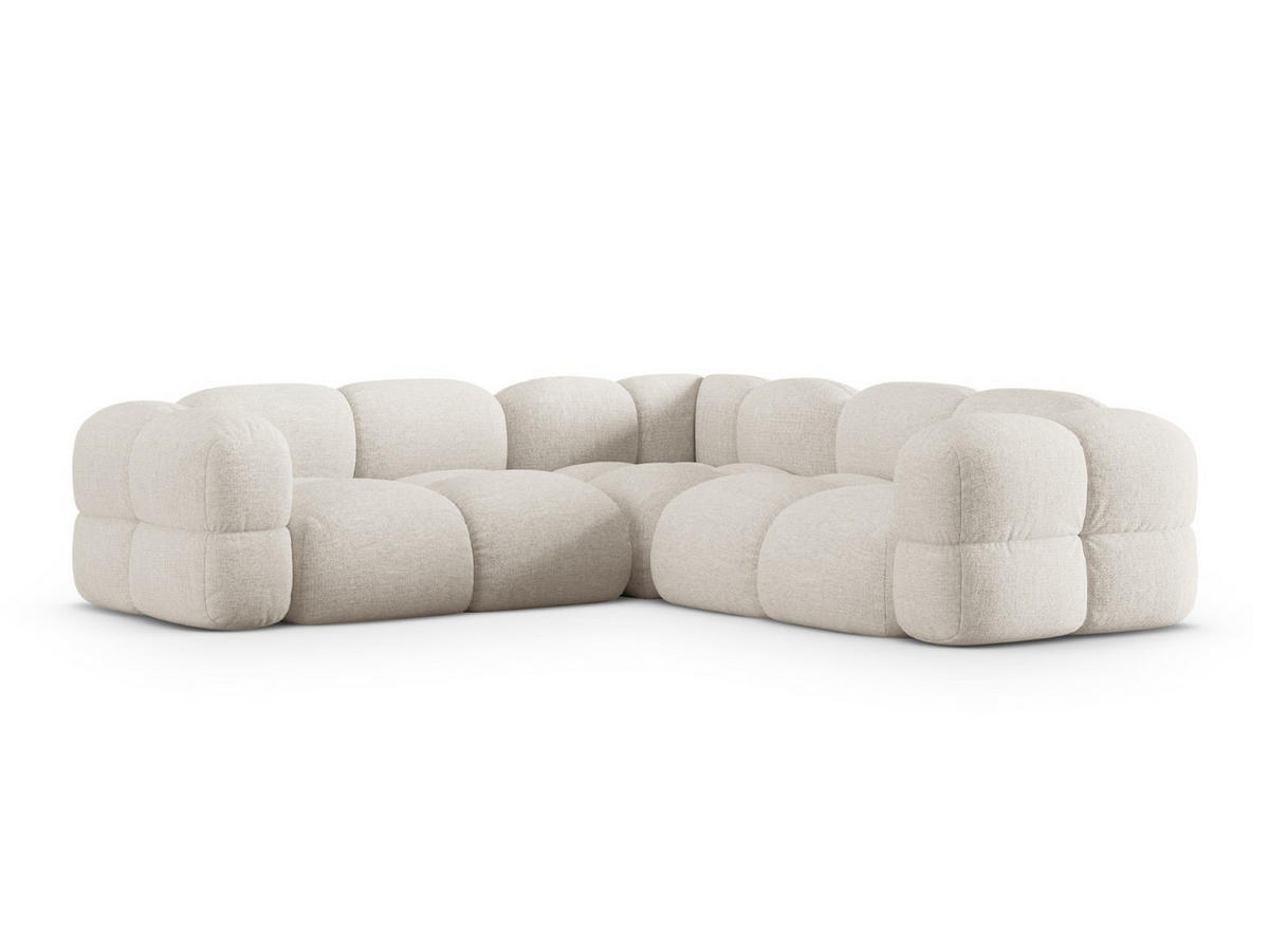 WENDBARES-ECKSOFA Loretto aus strukturiertem Stoff beige 4 Sitzplätze - Beige, Textil (250/250cm) - Cosmopolitan Design