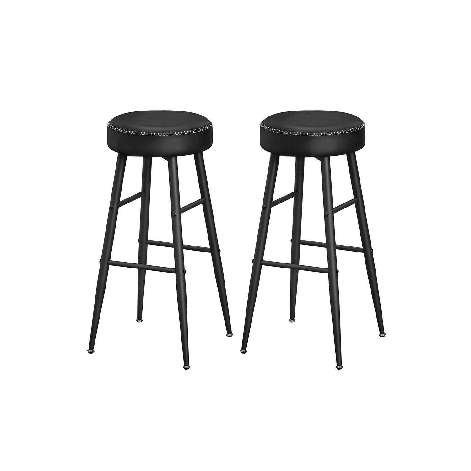 BARHOCKER MASERU 2ER-SET - Schwarz, Metall (51.6/76.2/51.6cm) - Hansiro