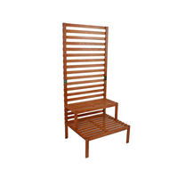 BALKON-SICHTSCHUTZ Tamas Ebenen Eukalyptus Natur 180x76x66cm - Hellbraun, Holz (76/180cm) - DELUKE