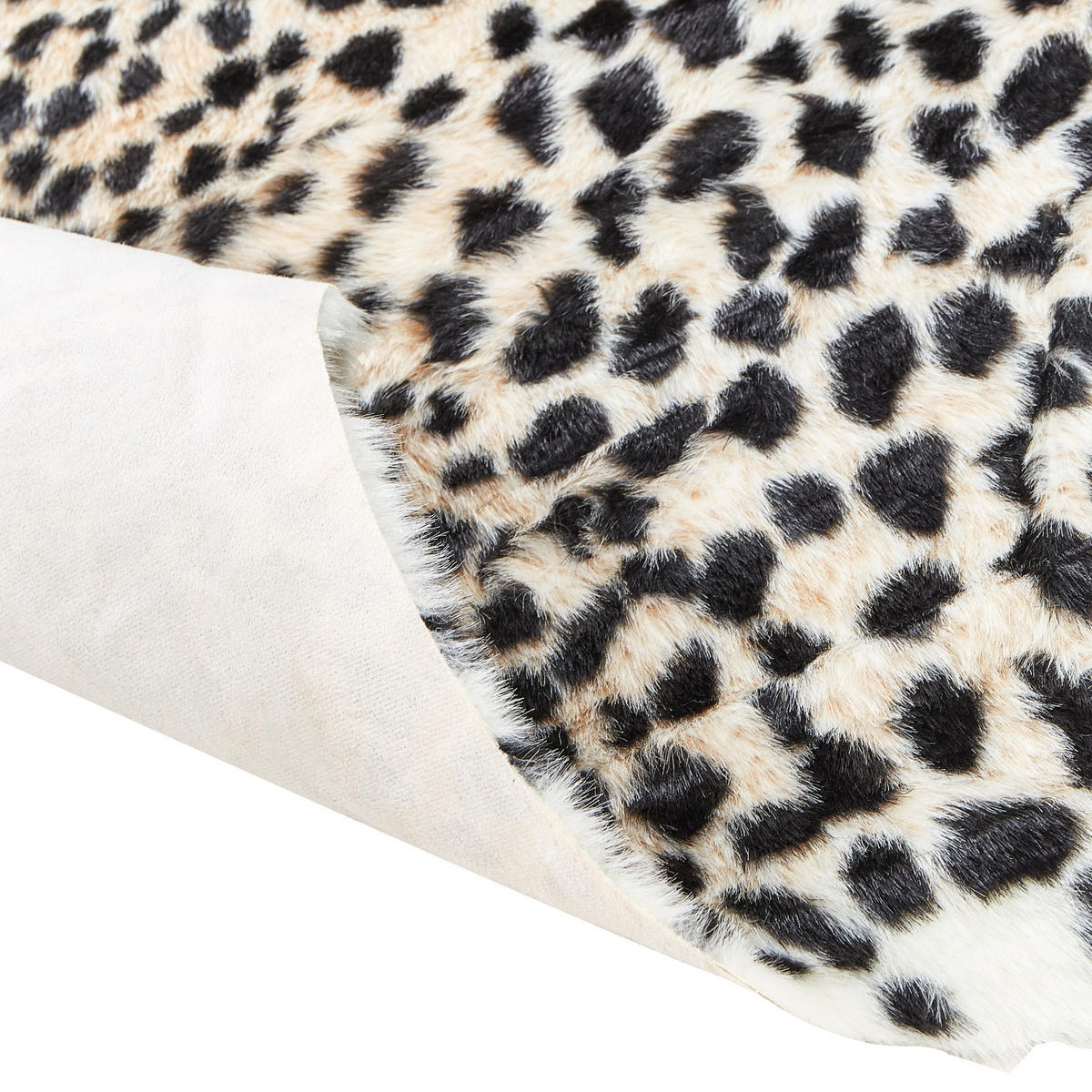 KUHFELL-TEPPICH Ossa 170/130 cm - Beige/Schwarz, Textil (130/170cm) - Beliani