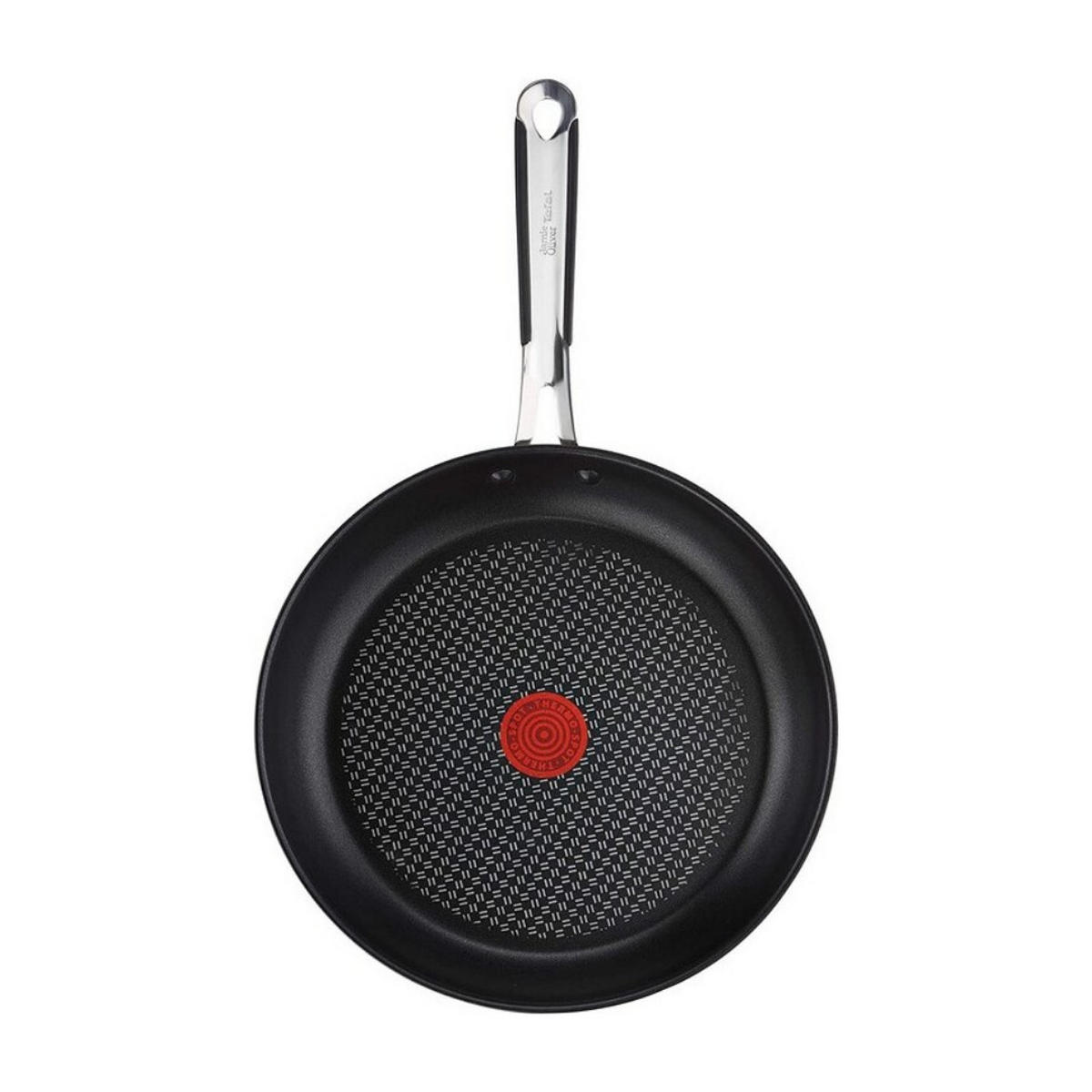 BRATPFANNE E79204 Silber Schwarz 24 cm Edelstahl Induktion Antihaft - Silberfarben/Schwarz, Metall (24cm) - Tefal