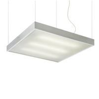 PENDELLEUCHTE STRUCTURAL 55x55 gebürstetes Aluminium 108 W - Silberfarben, Metall (30/30/120cm) - Rendl