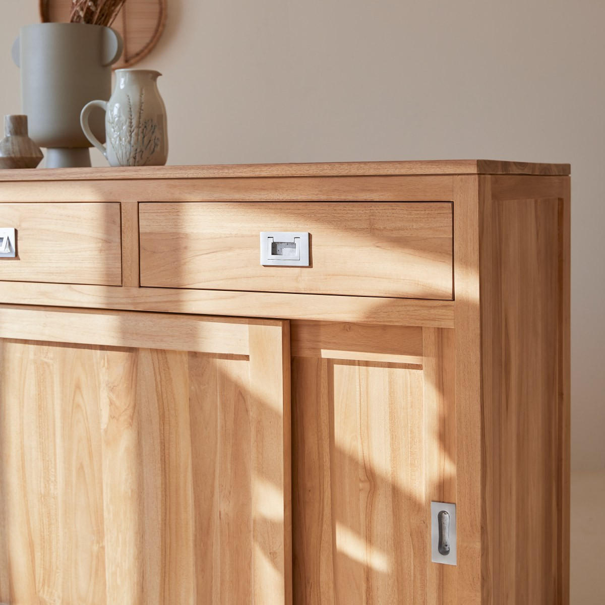 SIDEBOARD Coffee Tek Natur aus Teak - Naturfarben, Holz (180/100/48cm) - Tikamoon