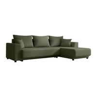 SCHLAFSOFA - 4 Personen-Sitzer - Samt, Stoff - Khaki - - Schlammfarben, Textil (240/80/149cm) - Vente-Unique