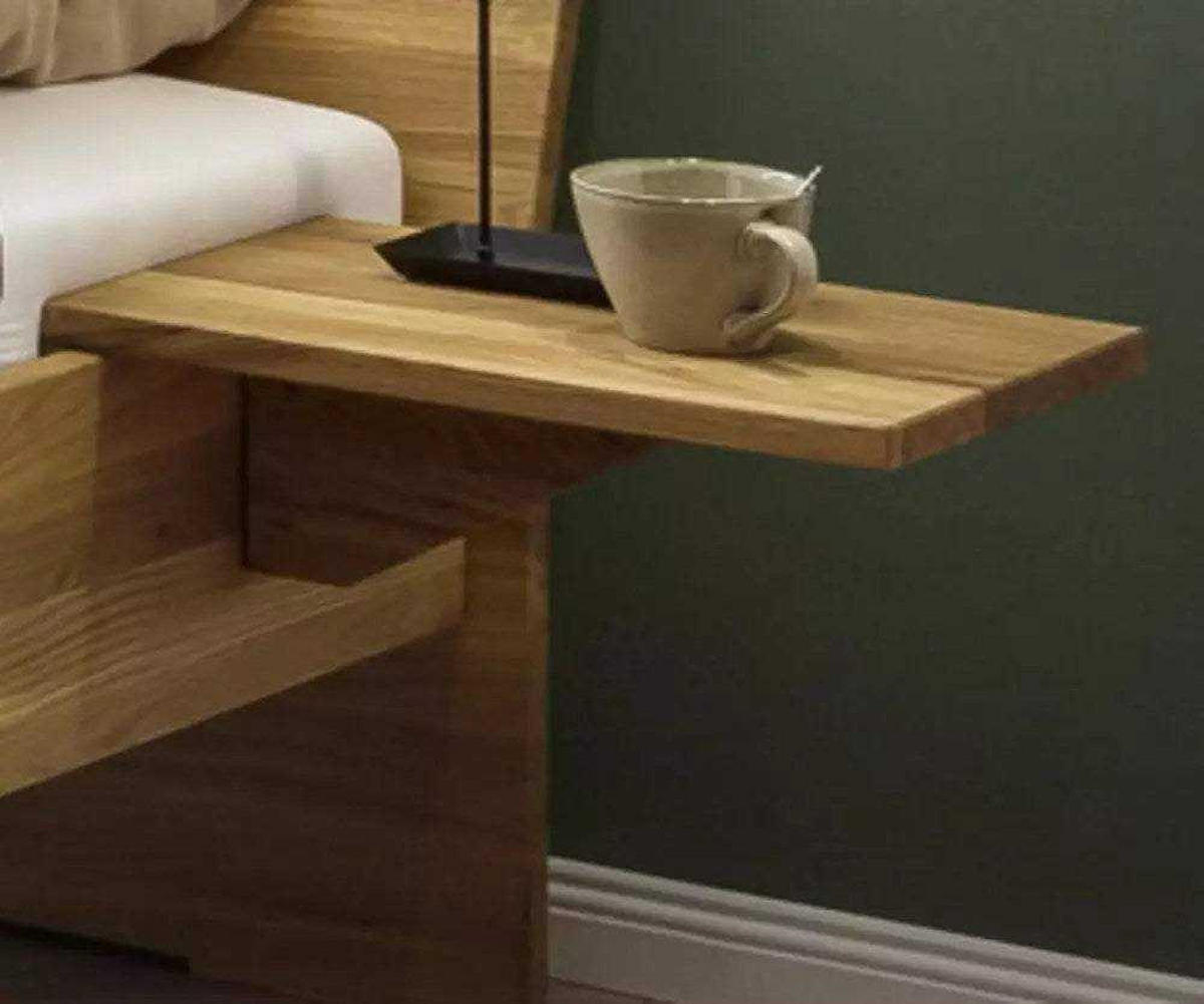 MASSIVHOLZBETT Wildeiche PLATEAU / 140 x 200 cm / wildeiche-bianco - Weiß, Holz (140/200cm) - BED BOX