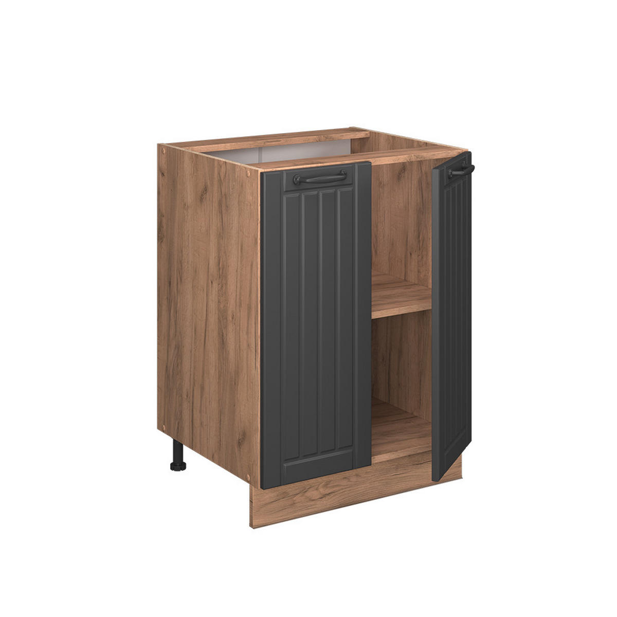 Honigeiche/Dunkelgrau, Holzwerkstoff (60/82/60cm) - Vicco