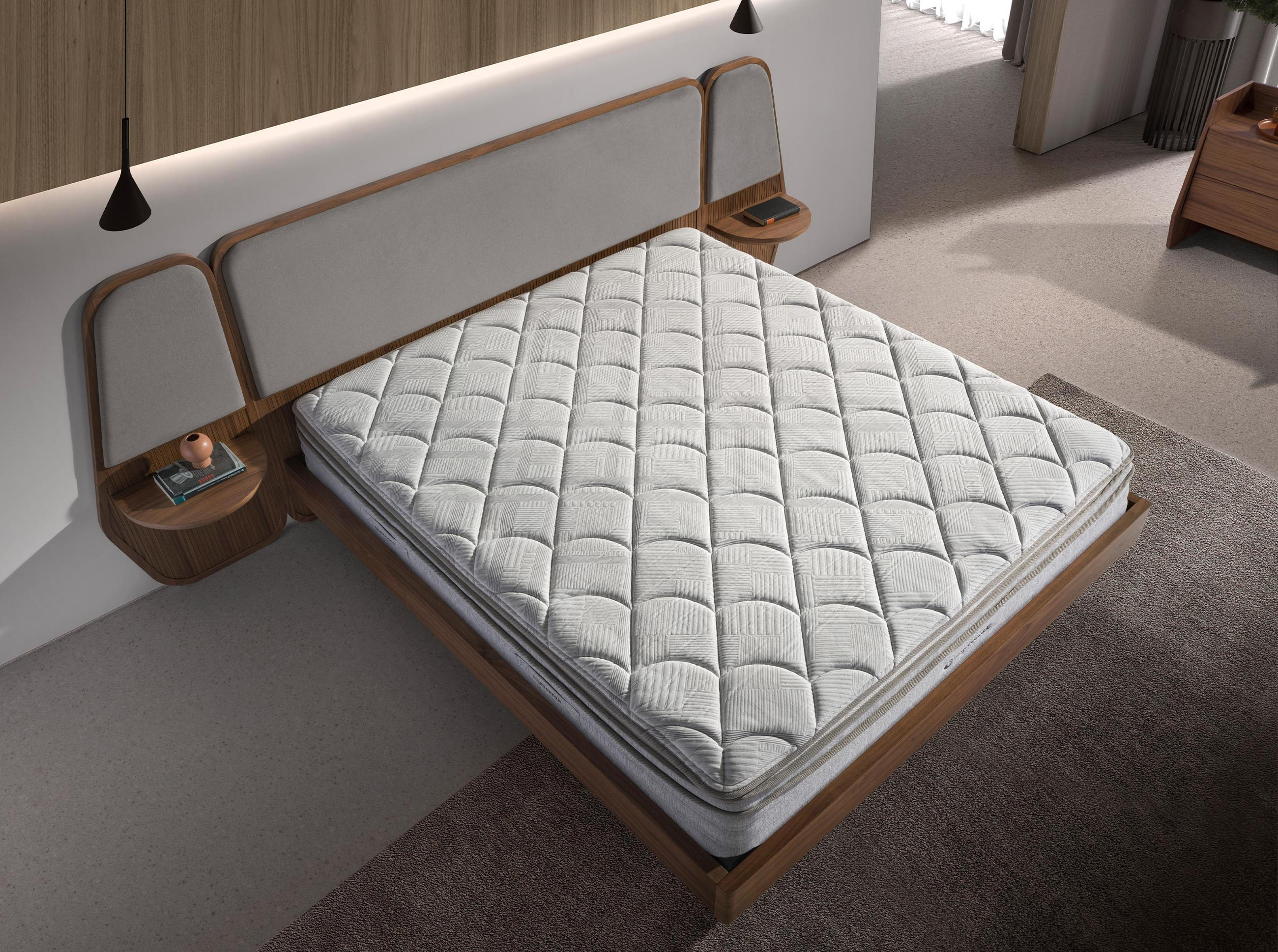 Thumbnail - Angel Cerda Matratze, Weiß, Textil, H4, 180x200 cm, Schlafzimmer, Matratzen Shop, Matratzen, Taschenfederkernmatratzen