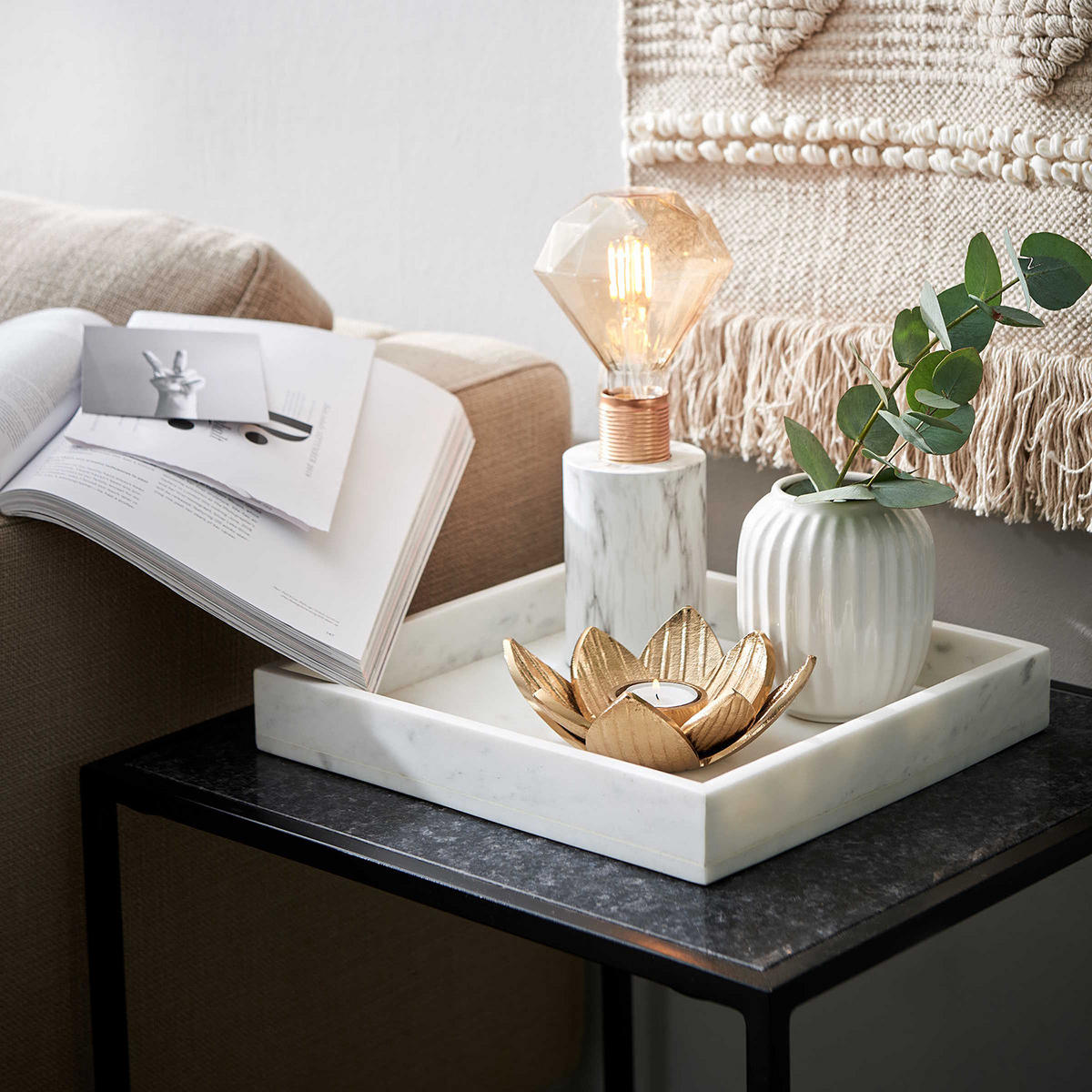 VASE (4er Set) Liv - Weiß, Keramik (13cm) - Butlers