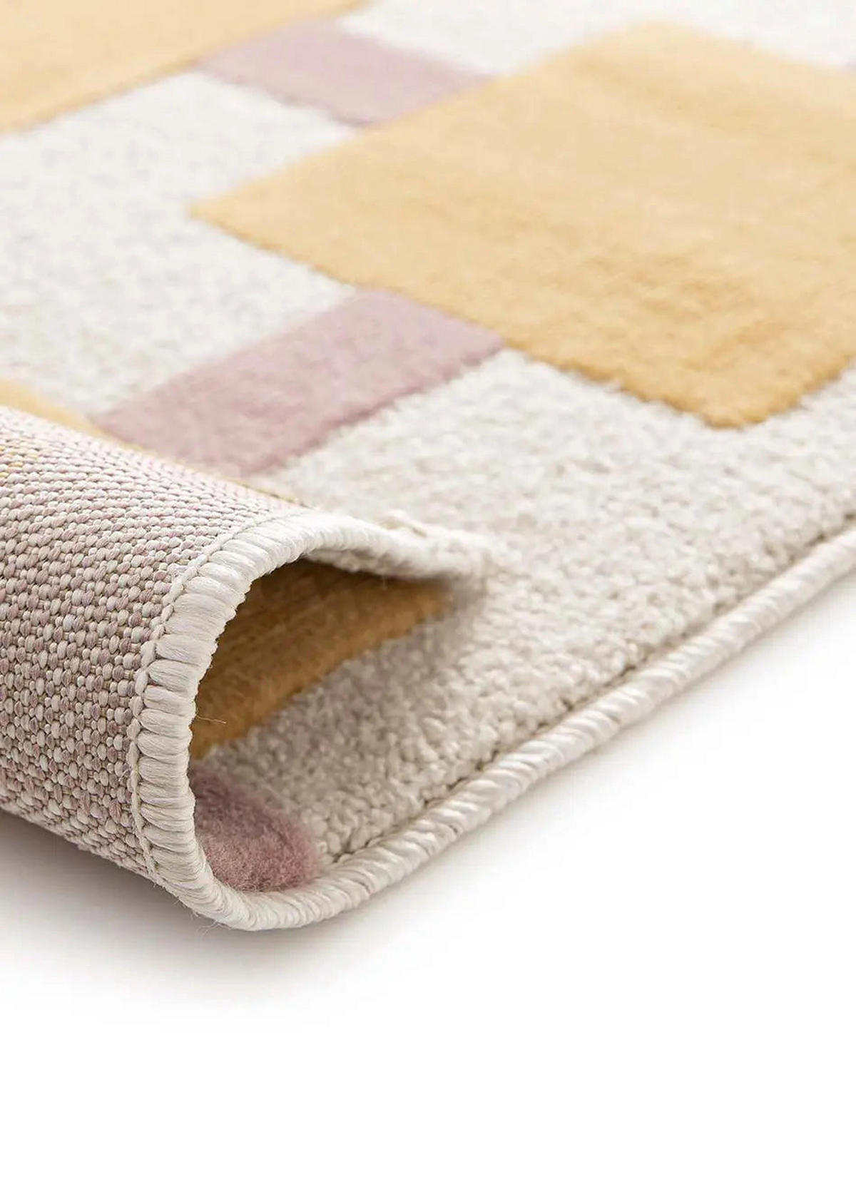 KURZFLORTEPPICH Senf / Rosa Flashy 160/230 cm - Pink/Dunkelgelb, Naturmaterialien/Textil (160/230cm) - Atticgo