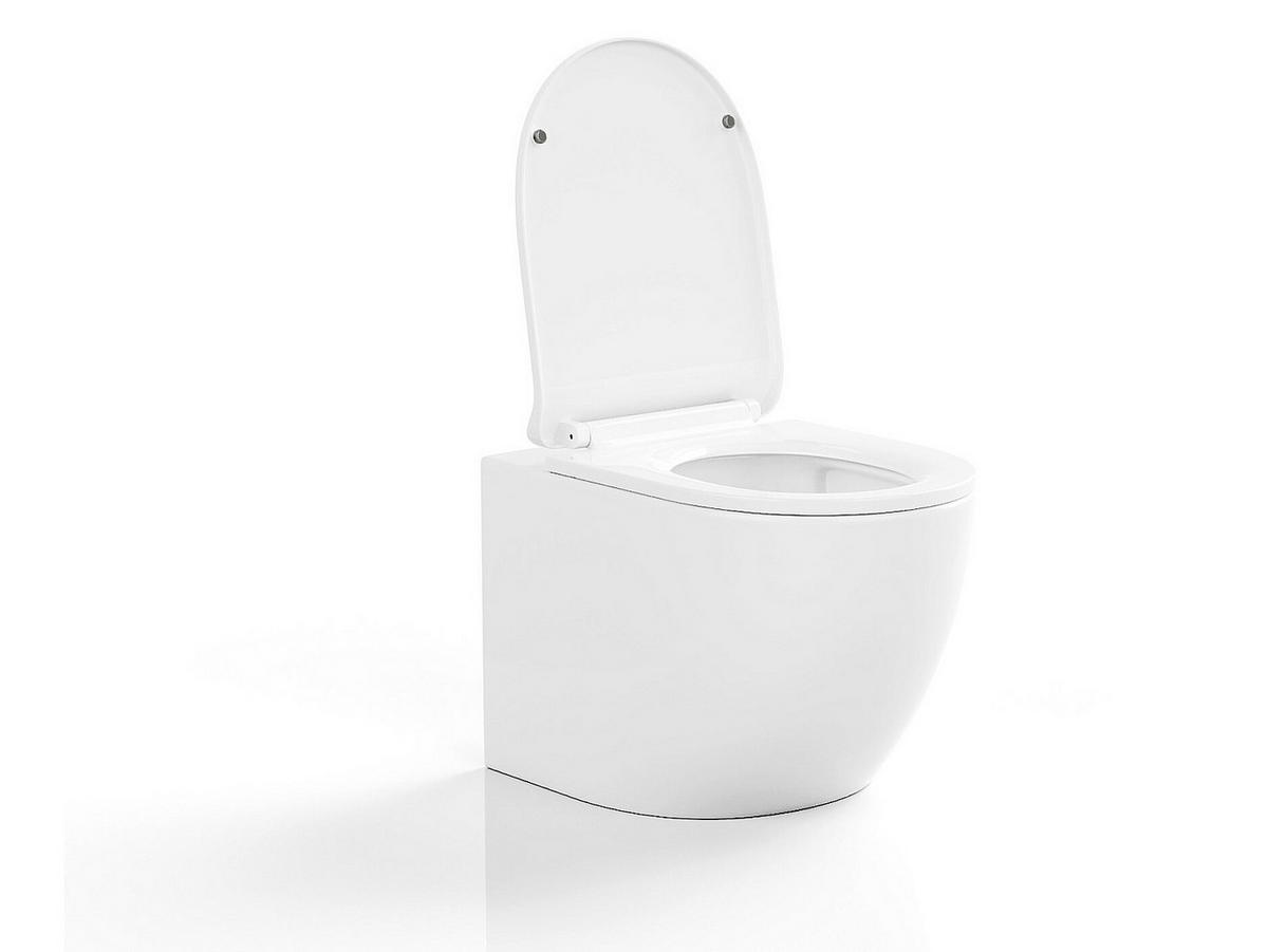 HÄNGE WC - 36 cm x 53.5 cm - keramik - weiß Javoine - Weiß, Keramik (36/36/53.5cm) - Vente-Unique