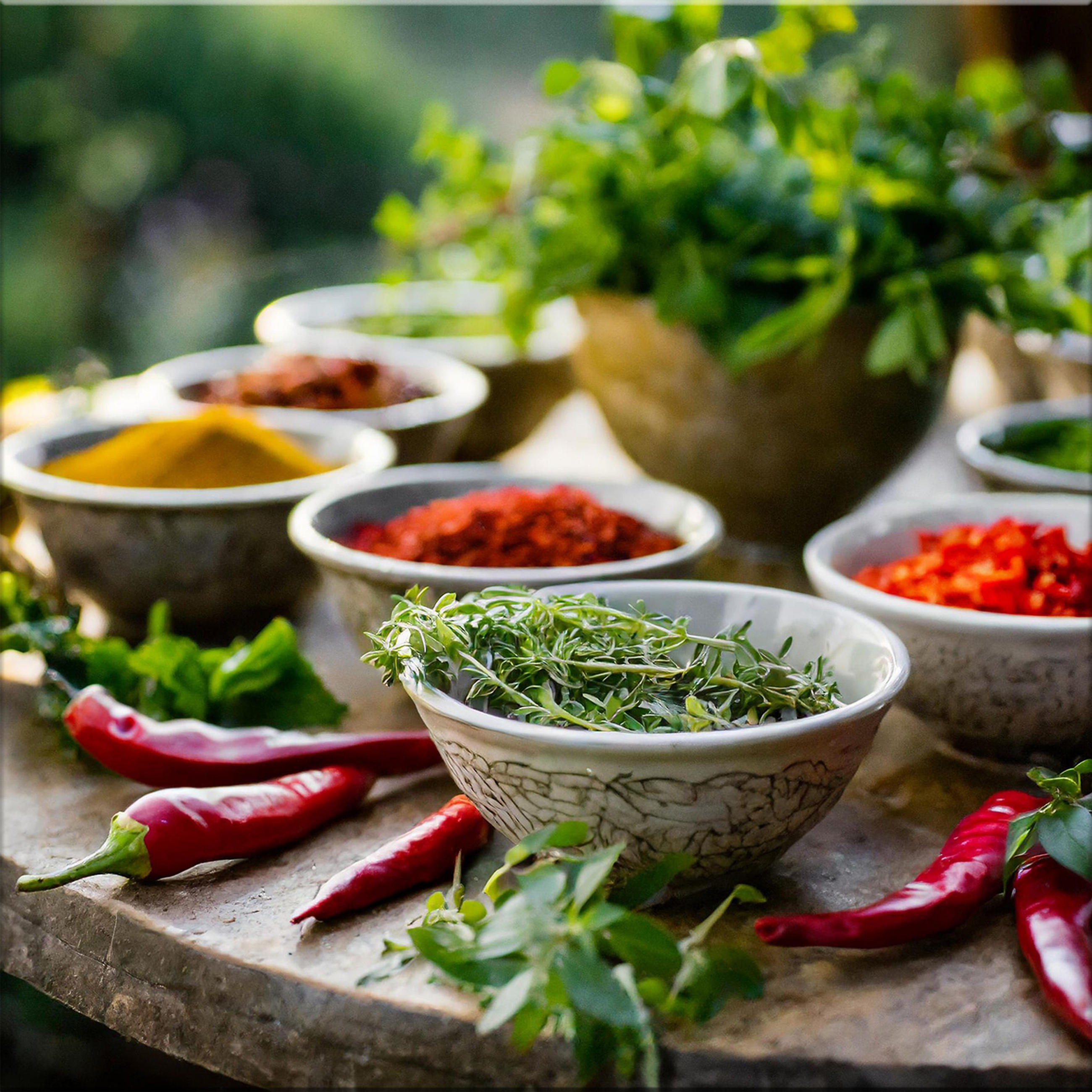 GLASBILD 30x30 cm Küche Kräuter - Gelb, Glas (30/30cm) - artissimo