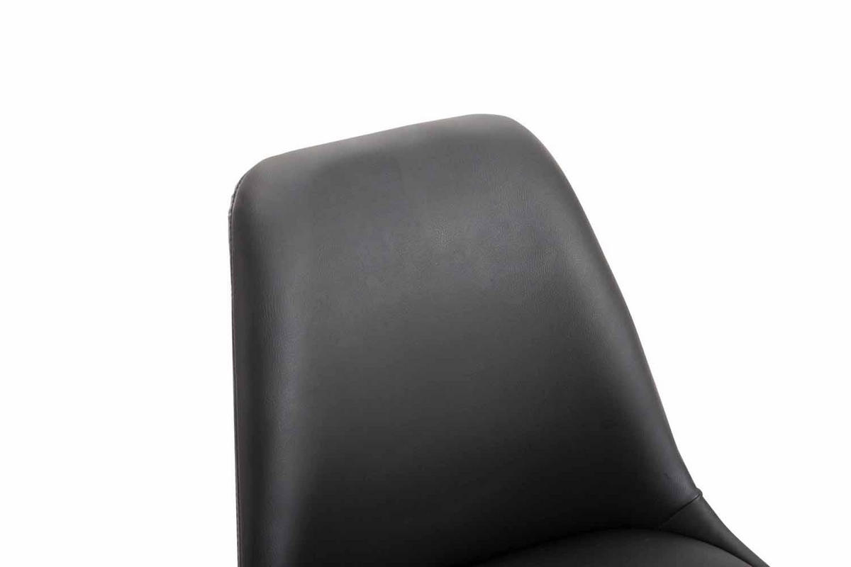 DREHSTUHL Lederlook schwarz - Schwarz, Textil/Metall (48/76/57cm) - CLP