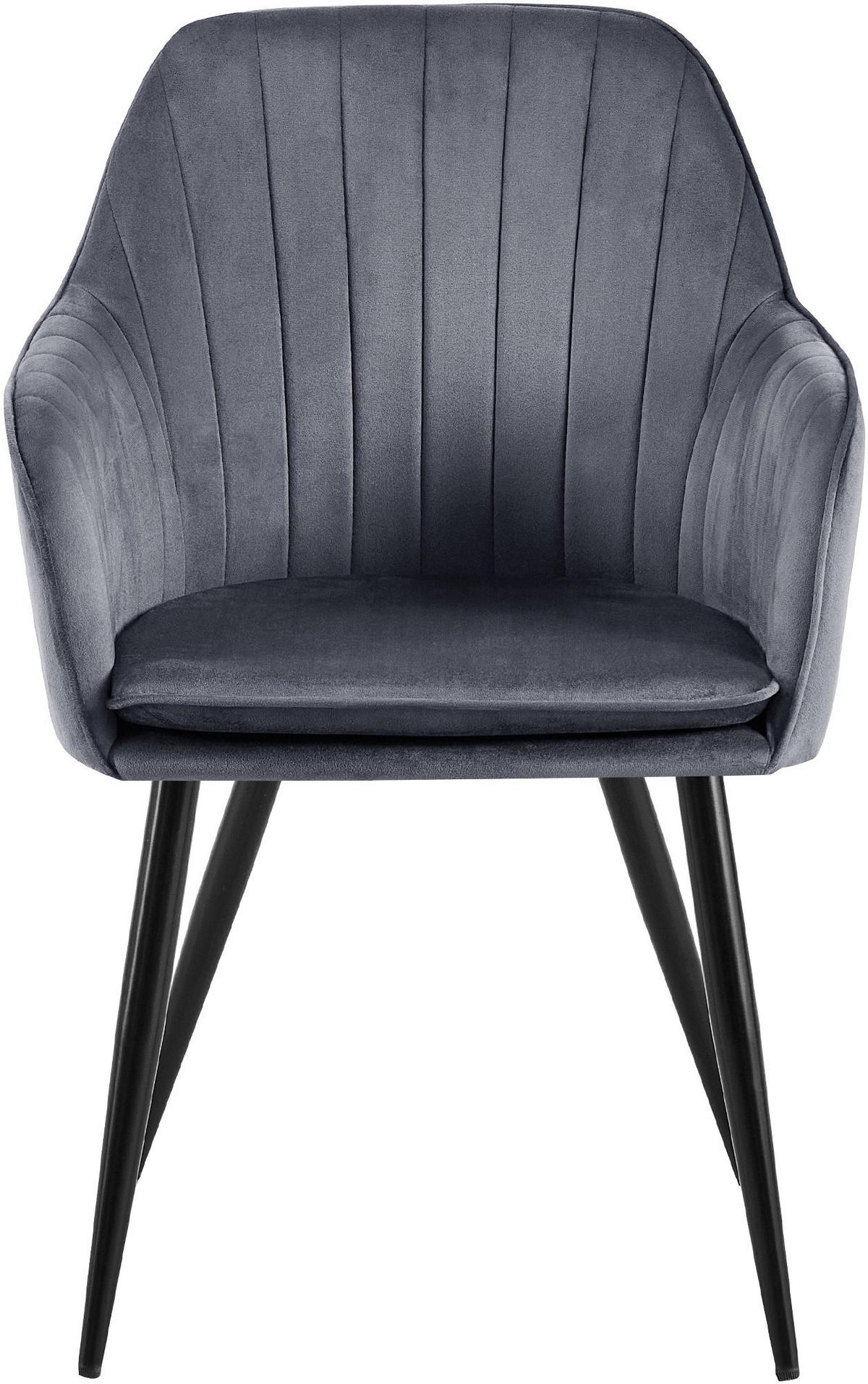 ESSZIMMERSTUHL Cheryl 86x60x57 cm dunkelgrau - Dunkelgrau, Textil (60/57/86cm) - furnicato