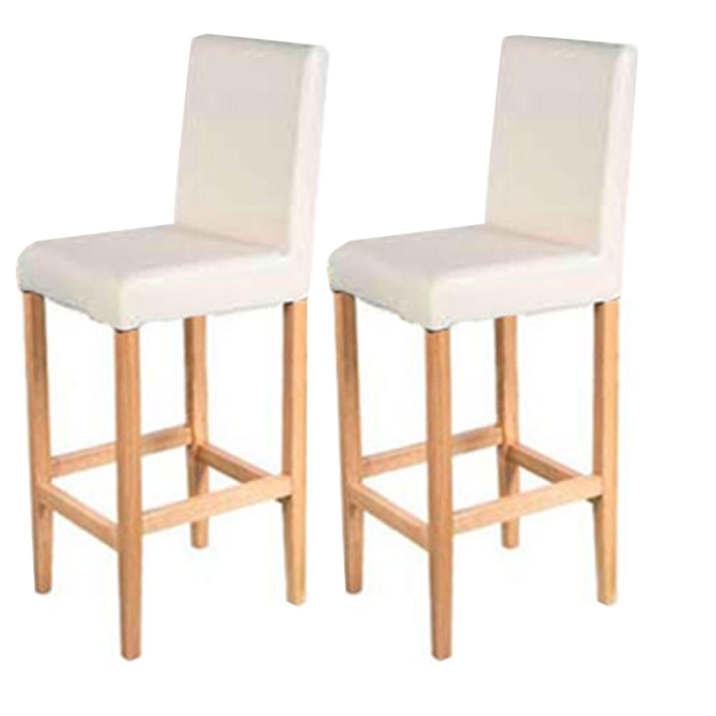 BARHOCKER Beige 2er-Set - Beige, Holz (41/112/37cm) - MCW