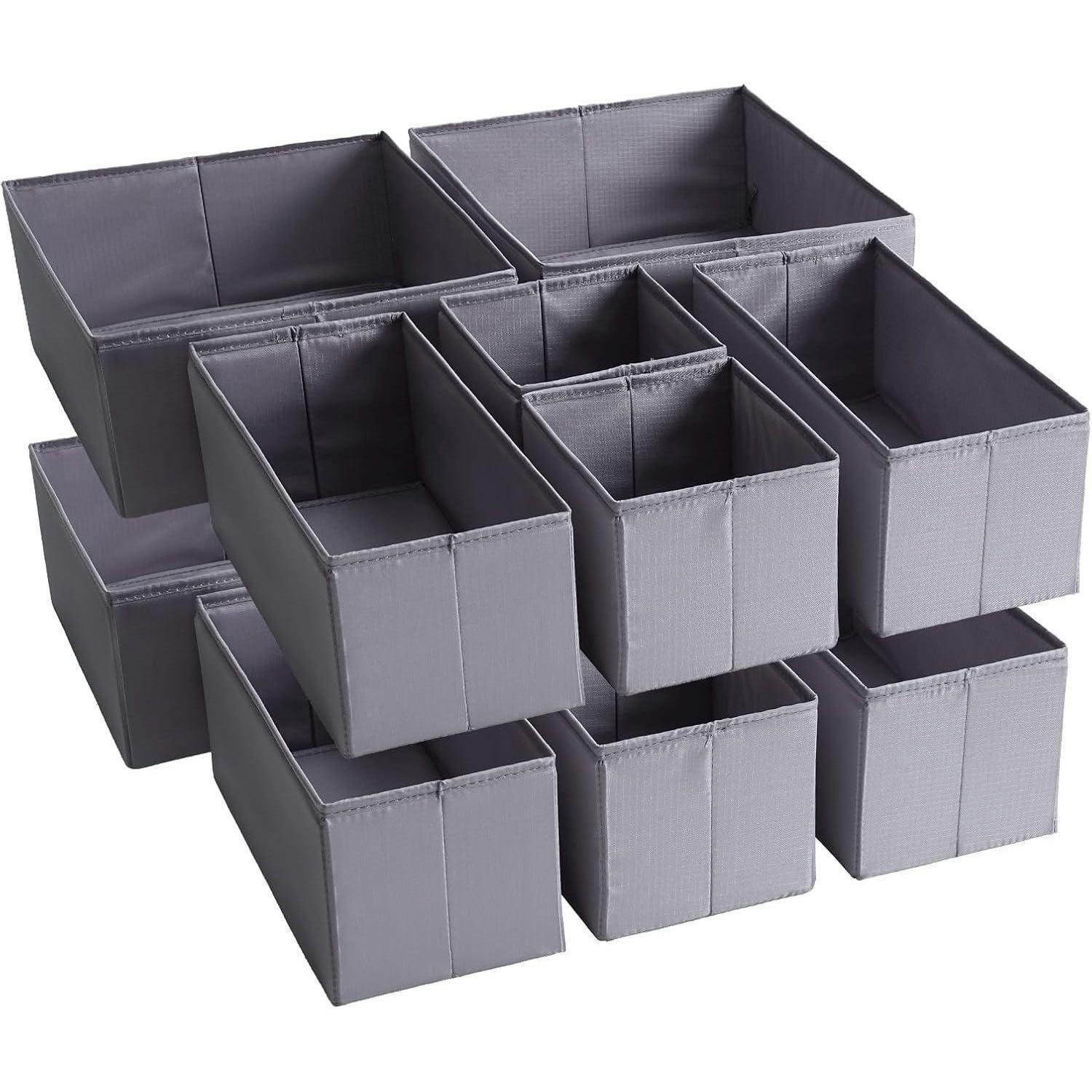 SCHUBLADEN Organizer 6er-Set, grau - Grau, Textil (28/13/28cm)