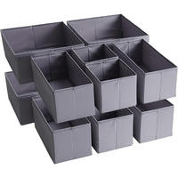 SCHUBLADEN Organizer 6er-Set, grau - Grau, Textil (28/13/28cm)