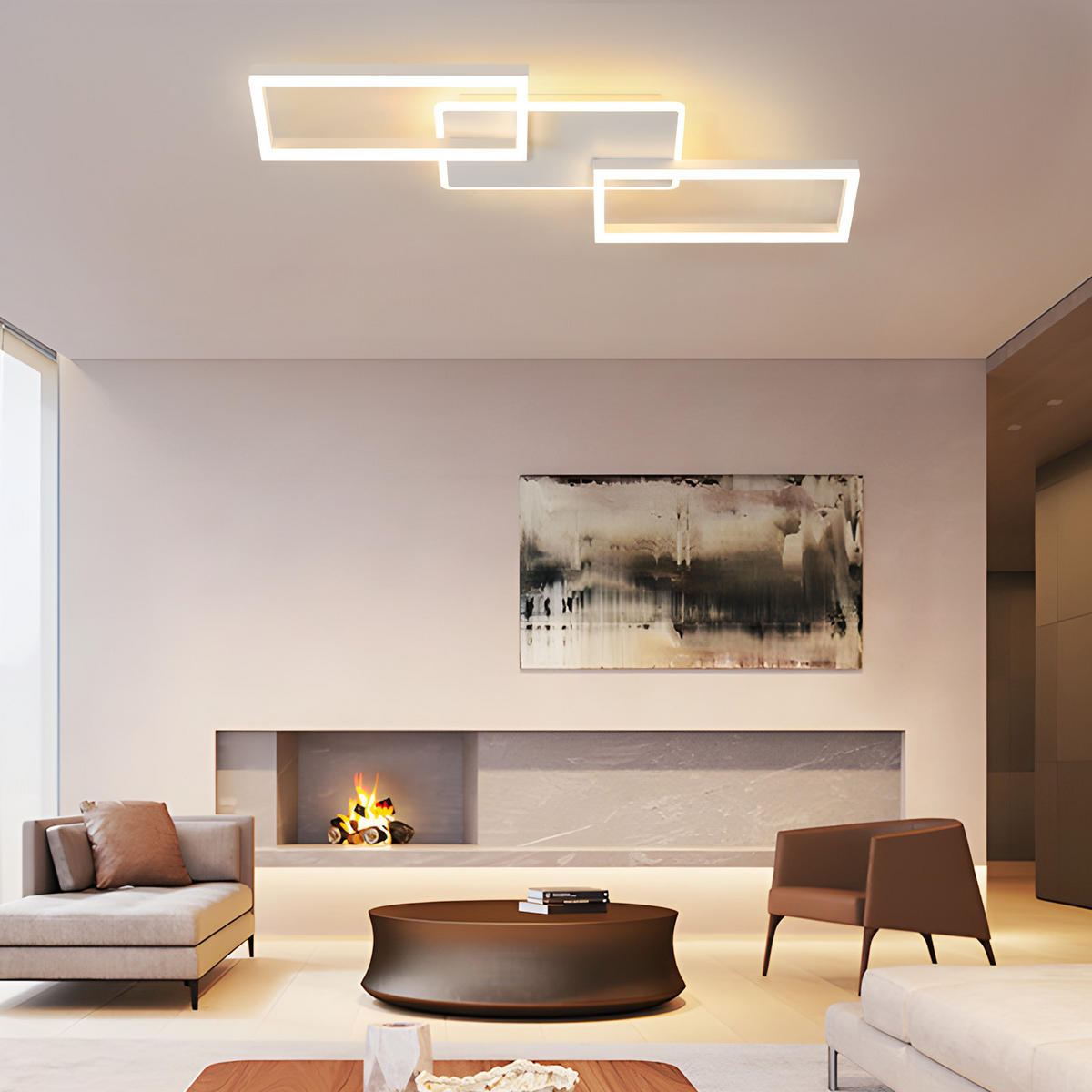LED-DECKENLEUCHTE Nikok 45/7/80 cm - Weiß, Metall (80/45/7cm) - ZMH