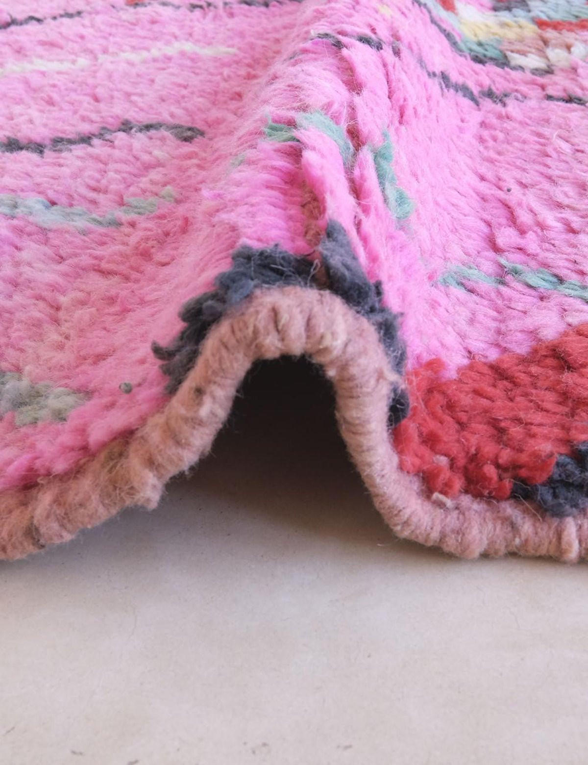 BERBERTEPPICH aus reiner Wolle 171x 261 cm - Pink, Naturmaterialien (171/261cm) - AFK Living
