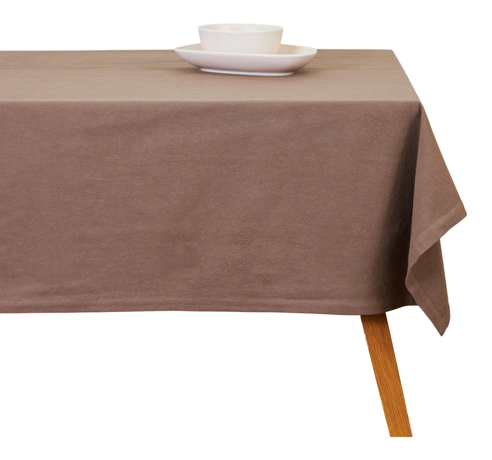 BAUMWOLLTISCHDECKE Campos - Braun, Textil (220/150/1cm) - home&you