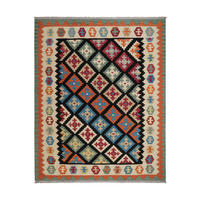 HANDWEBTEPPICH Kelim Gashgai Schwarz 194/157 cm Schurwolle - Schwarz, Textil (157/194cm) - Looma