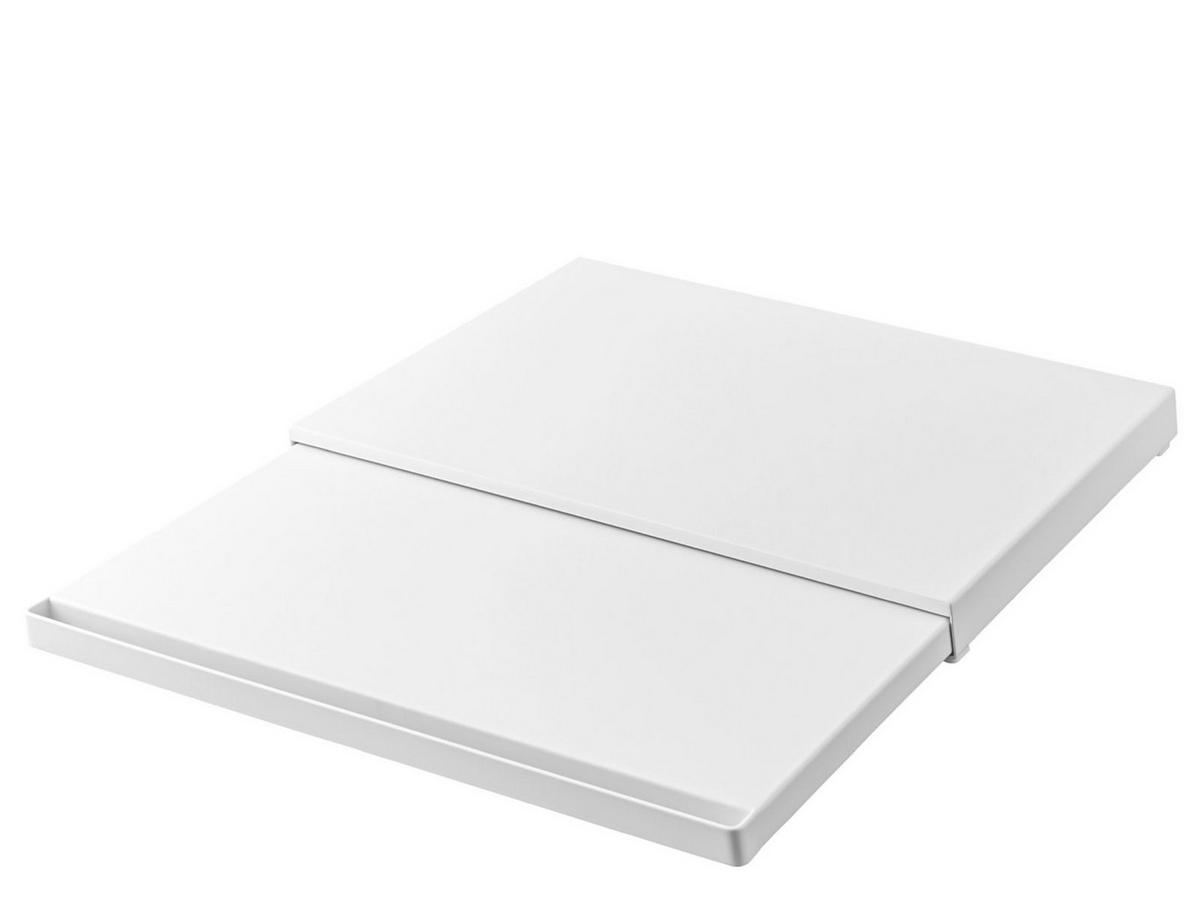 ARBEITSPLATTEN-AUSZIEHTABLETT Tower weiß 45/4/37 cm - Weiß, Metall (45/4/37cm) - Yamazaki
