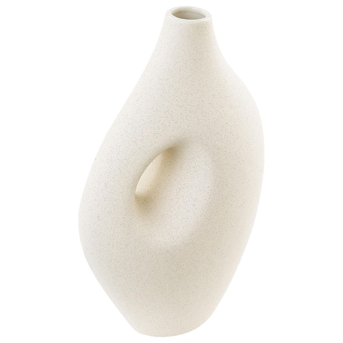 BLUMENVASE Porzellan weiß Komotini - Weiß, Keramik (32cm) - Beliani