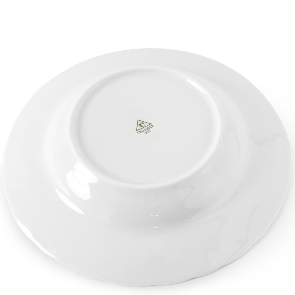 SUPPENTELLER Chodziez MARIA TERESA 6-tlg Porzellan mit Goldrand, Weiß / Gold - Goldfarben/Weiß, Keramik (22cm) - KONSIMO®