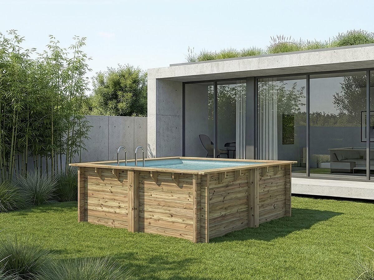 POOL AUS HOLZ maldives - Braun, Holz (3.2/3.2cm) - Habitat Garten