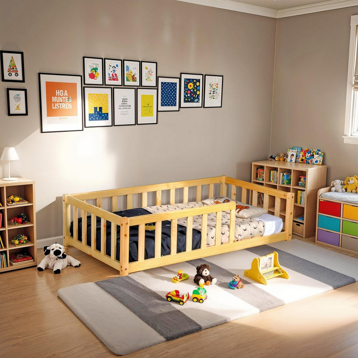 KINDERBETT NINO MIT LATTENROST/ Kinderbett 70x140 - Naturholz - Naturfarben, Holz (70/140cm) - Weber Industries