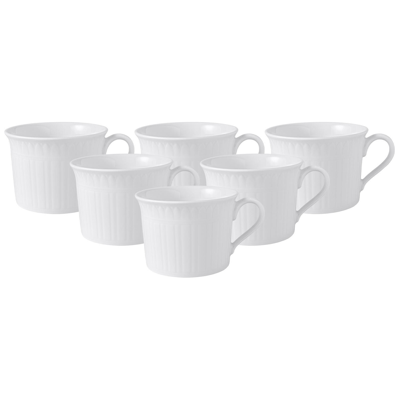 CAPPUCCINOTASSE Cellini weiß 350 ml 6er Set - Weiß, Keramik (0.35L) - Villeroy & Boch