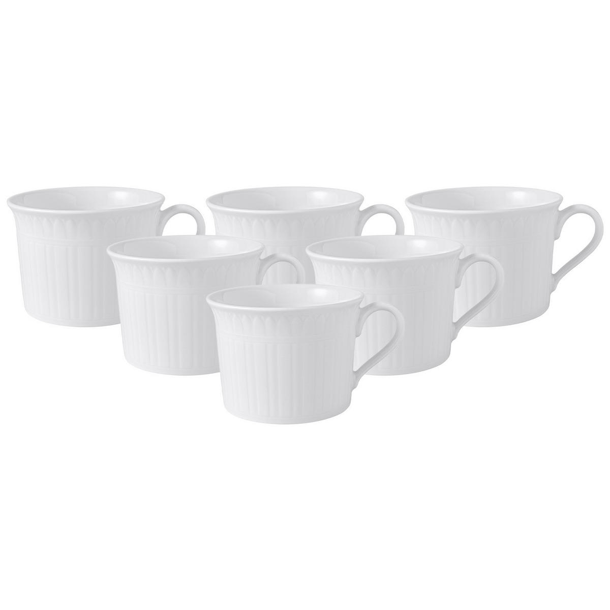 CAPPUCCINOTASSE Cellini weiß 350 ml 6er Set - Weiß, Keramik (0.35L) - Villeroy & Boch