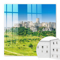 SCHLÜSSELBOX Weiß 30x30 cm – Türöffnung nach rechts - Steinburg - Blau, Metall (30/30/5cm) - TULUP