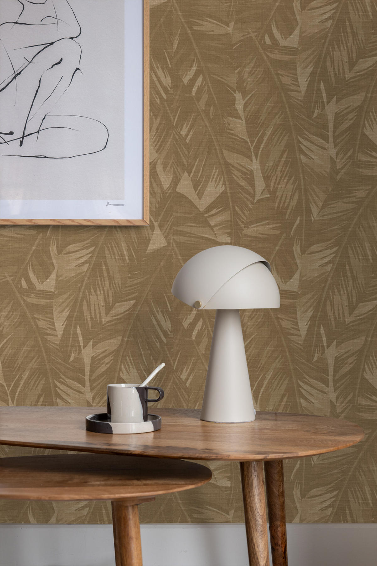 TAPETE Bananenblätter 50 x 900 cm - Braun, Papier (50/900cm) - Origin Wallcoverings