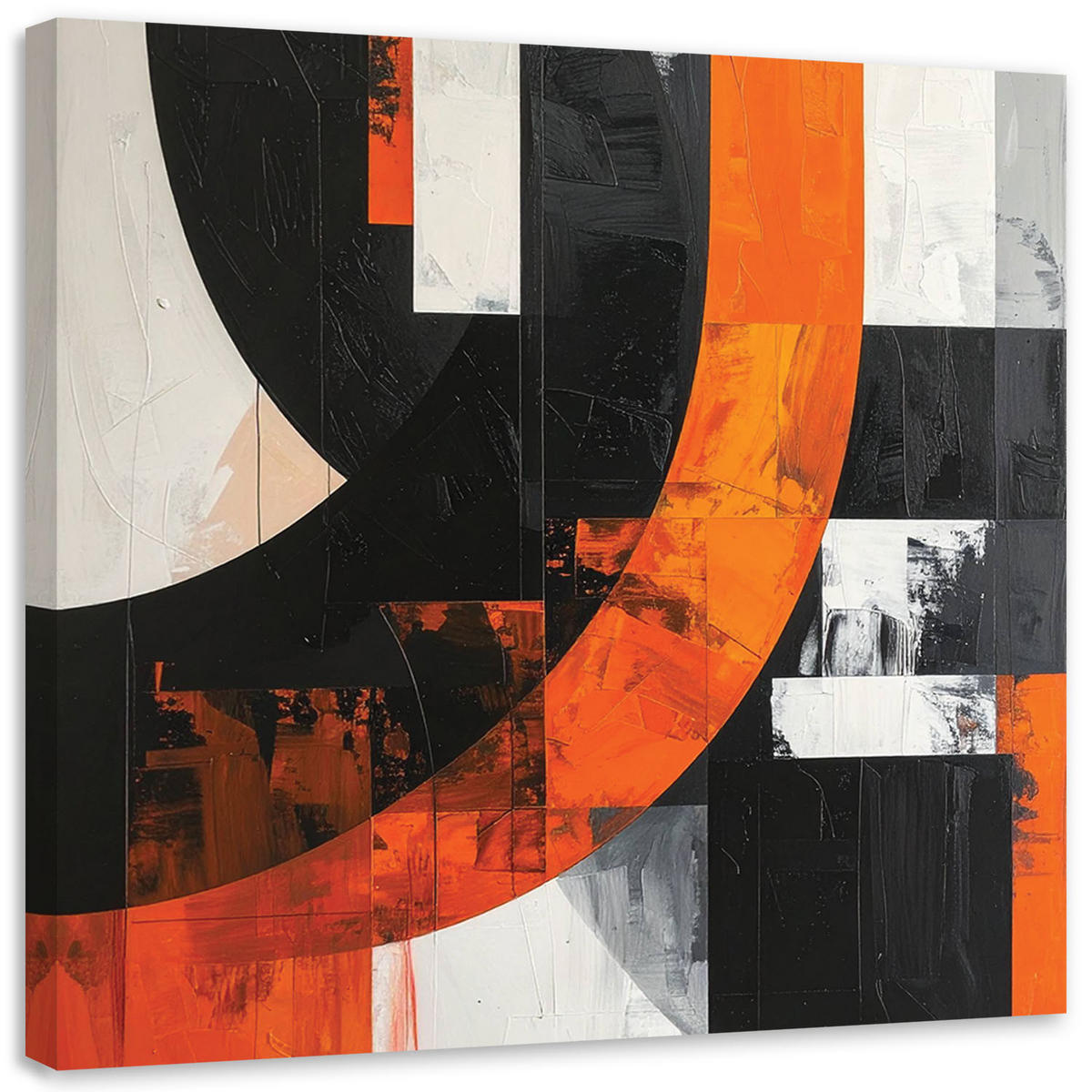 LEINWANDBILD 3D und geometrisch 50x50cm - Orange, Textil (50/50cm) - Feeby