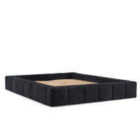 POLSTERBETT Kea mit Stauraum 160/200 cm Schwarz im Terra NW Stoff - Schwarz/Naturfarben, Holz/Holzwerkstoff (160/200cm) - AltaBeds