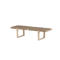 BANK ANGON Beige 46x140x36 cm - Beige, Metall (46/36/140cm) - FURNLUX