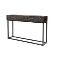 KONSOLE aus Mangoholz und mit Metallbeinen - Dunkelbraun, Holz (120/76/30cm) - Giner y Colomer