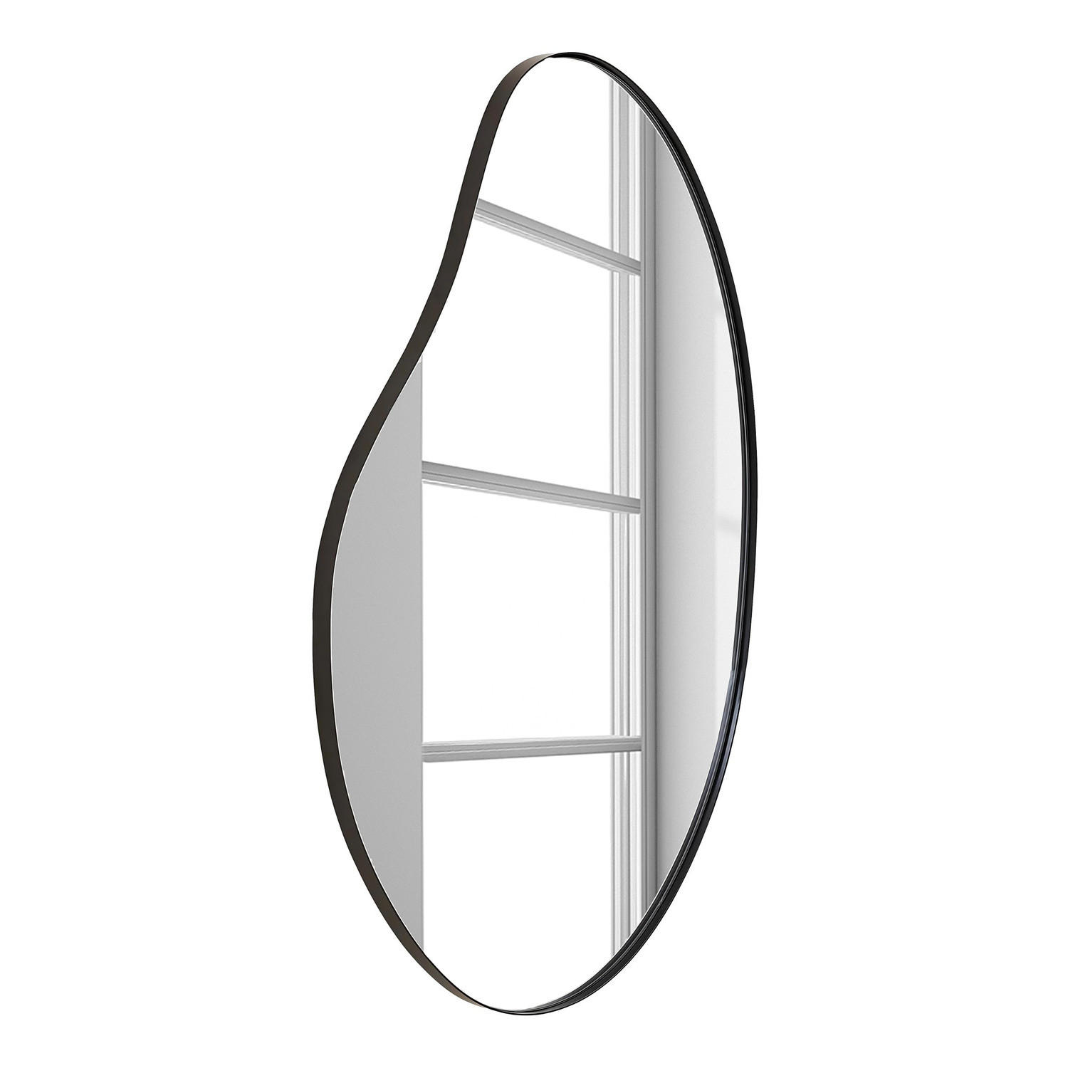 SPIEGEL - Schwarz - Schwarz, Holzwerkstoff/Metall (52/87/2.5cm) - home24