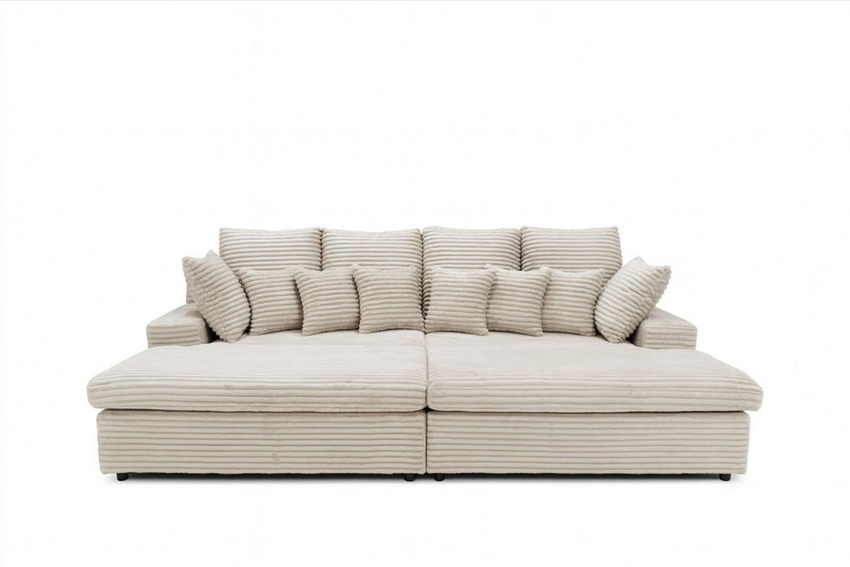 SOFA Arosa - Dunkelgrün, Holzwerkstoff/Textil (286/103/170cm) - Fun Möbel