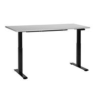 SCHREIBTISCH grauschwarz 160/72 cm elektrisch höhenverstellbar Destin III - Schwarz/Grau, Holz (72/160/63cm) - Beliani