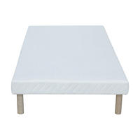 BETTGESTELL mit Lattenrost - 1 Person - stoff - weiß Asthenis - Weiß, Textil (90/190cm) - Vente-Unique